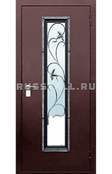 Дверь в квартиру со стеклом RS15 - Фото Дверь в квартиру со стеклом RS15 - Изображение