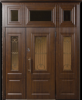 Трехстворчатая дверь с фрамугой RS-296 - Изображение