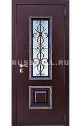 Металлическая дверь со стеклом RS18 - Изображение